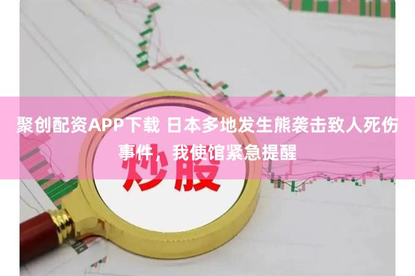 聚创配资APP下载 日本多地发生熊袭击致人死伤事件,我使馆紧急提醒